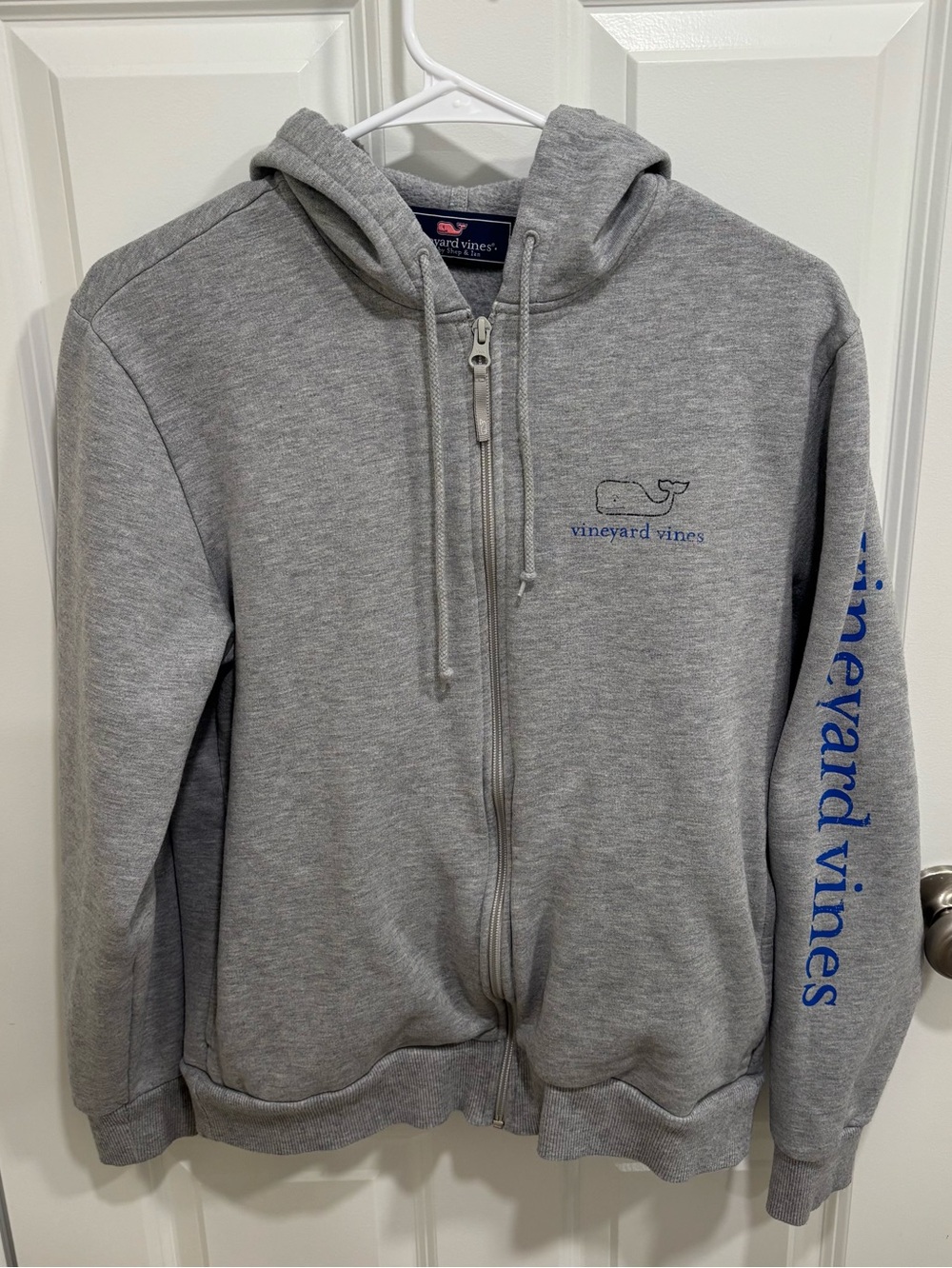 Vineyard Vines Classic Grey Full Zip Sweatshirt Mens U.S. XS